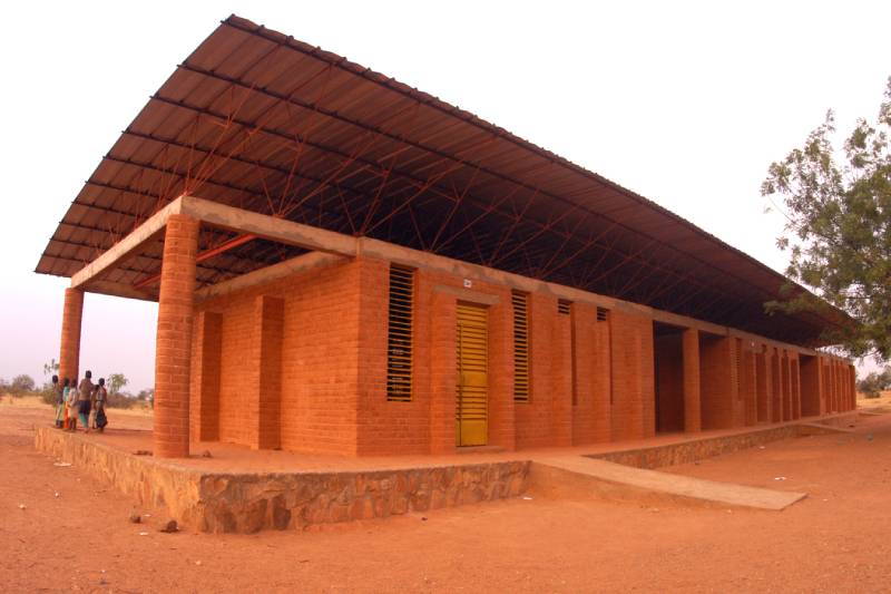 A gathering building in rural Burkina Faso